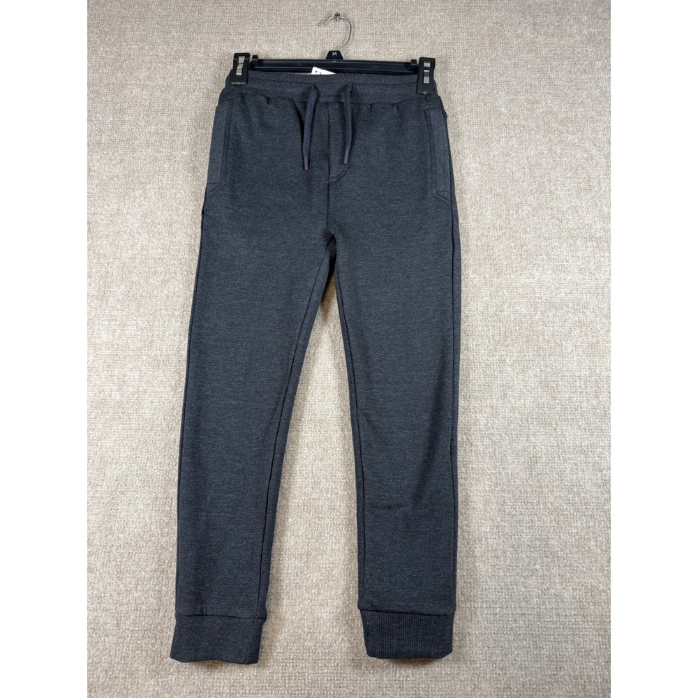 Burlebo Kids Joggers Charcoal Gray Heather Fleece Pants Size Medium 8 NWT